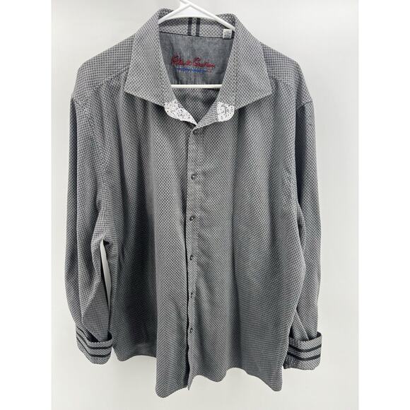 Robert Graham Modern American Blue White Gingham Tailored Fit Button-Down Sz 4XL - Picture 2 of 8